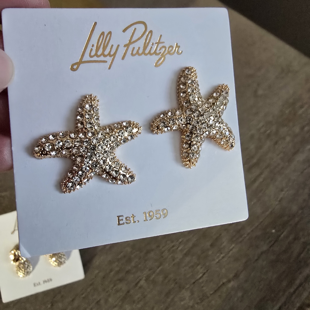 Lilly Pulitzer Gold Starfish Earrings